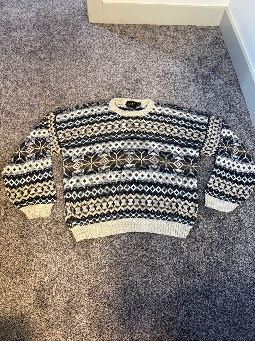 Vintage 90s Magnetic Force Fair Isle Nordic Sweater, Unisex